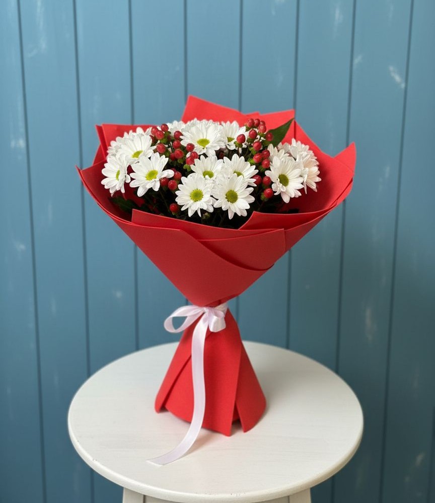 Букет цветов из: Хризантемы в Зарайский