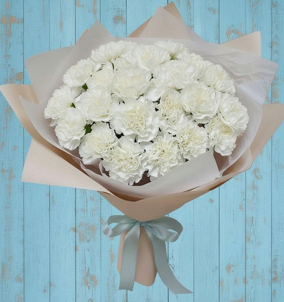 Букет цветов из: Гвоздики в Зарайский