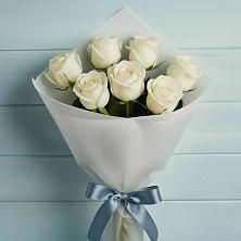 Букет 7 Белых роз Эдлесс Лав в Зарайский