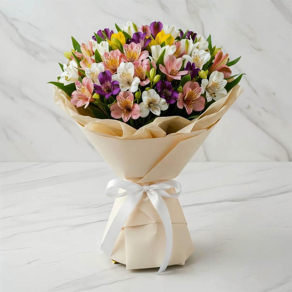 Букет цветов из: Альстромерии в Зарайский