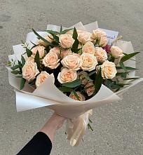 Букет Кремовые розы Латте в Зарайский