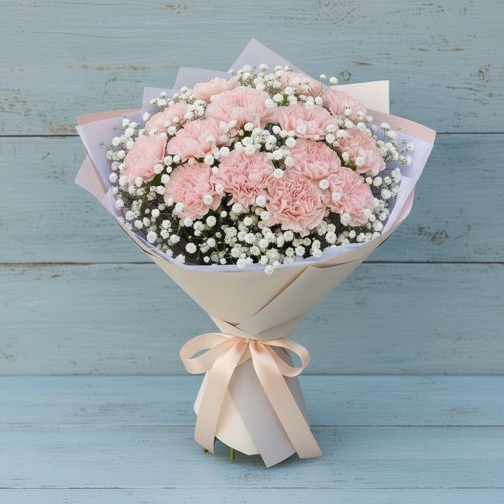 Букет цветов из: Гвоздики в Зарайский