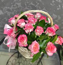 Цветочная композиция из Розы в корзине #REPLACE_PRED# Зарайский