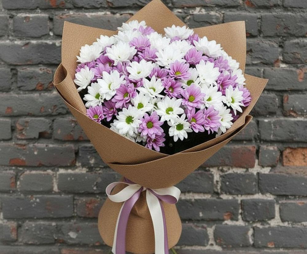 Букет цветов из: Хризантемы в Зарайский
