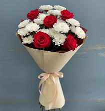 Букет цветов из:  Розы и Хризантемы #REPLACE_PRED# Зарайский