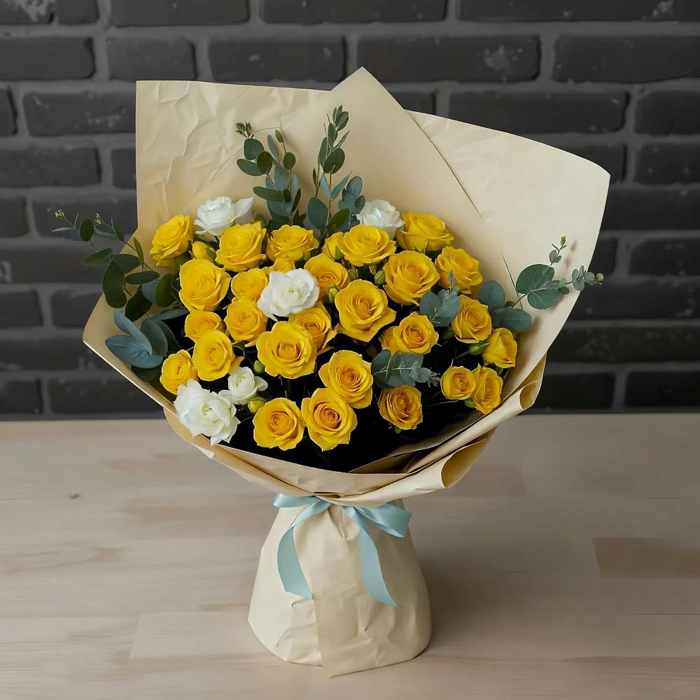 Букет цветов из: Розы в Зарайский