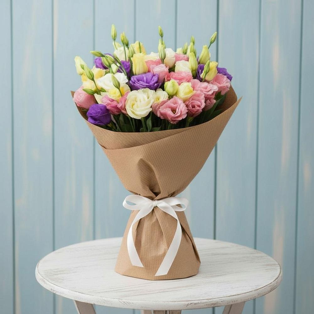 Букет цветов из: Лизиантусы в Зарайский