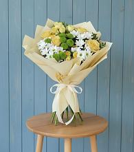 Букет цветов из:  Хризантемы и Розы #REPLACE_PRED# Зарайский