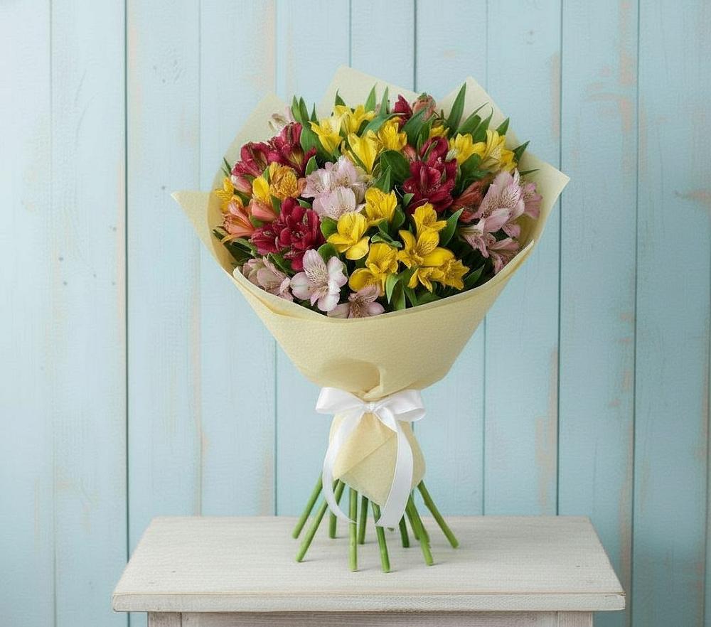 Букет цветов из: Альстромерии в Зарайский