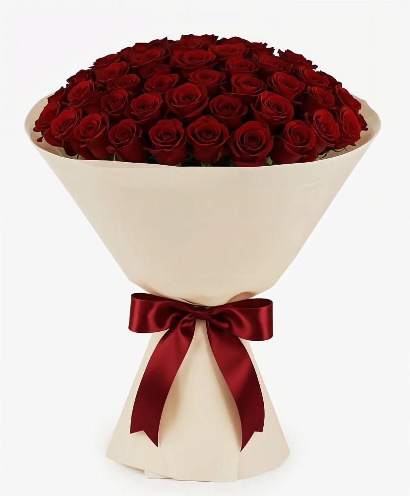 Букет 101 Бордовая роза Блэк Бакарра в Зарайский