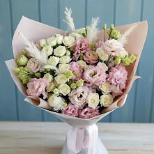 Букет цветов из:  Альстромерии и Розы в Зарайский