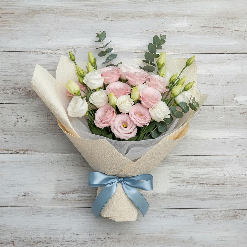 Букет цветов из: Лизиантусы в Зарайский